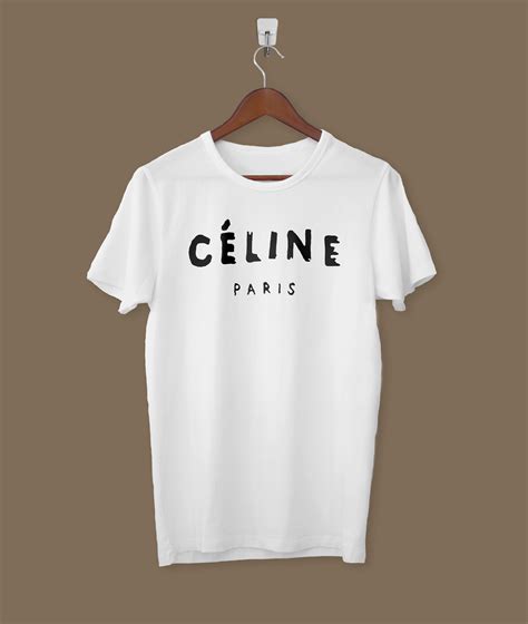 white and black celine shirt|Celine cropped t shirt.